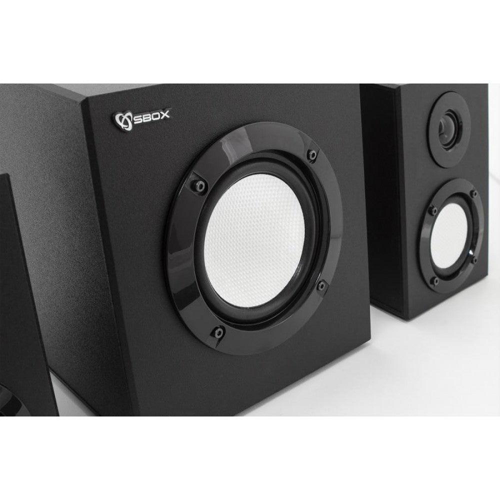 SBOX SP-4300 IMPIANTO AUDIO 2.1 SUBWOOFER E CASSE BLUETOOTH CON LETTORE USB TF SD - TechSoundSystem.com