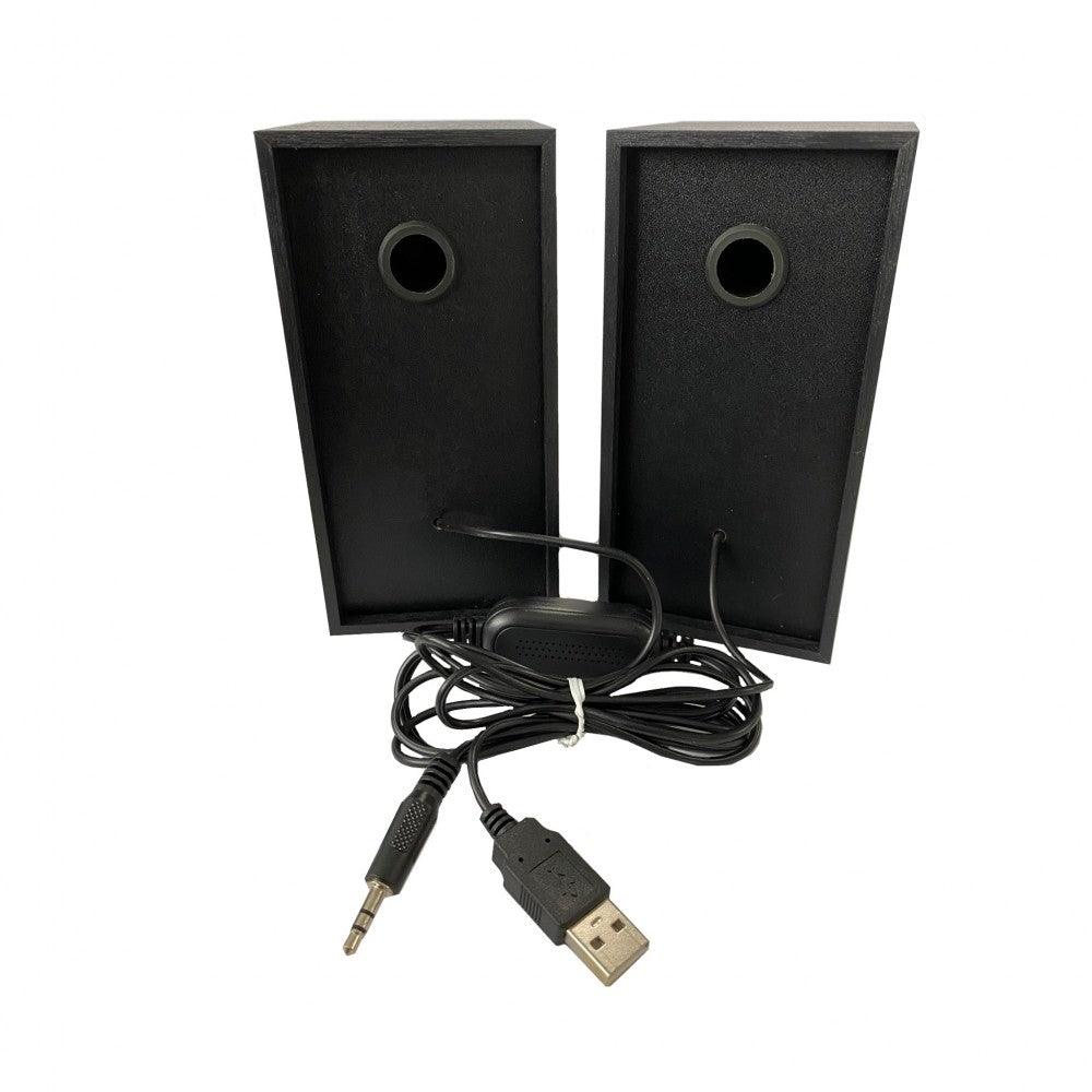 TECHLY ICC SP-320WTY COPPIA CASSE IN LEGNO USB 2.0 E JACK 3.5MM - TechSoundSystem.com