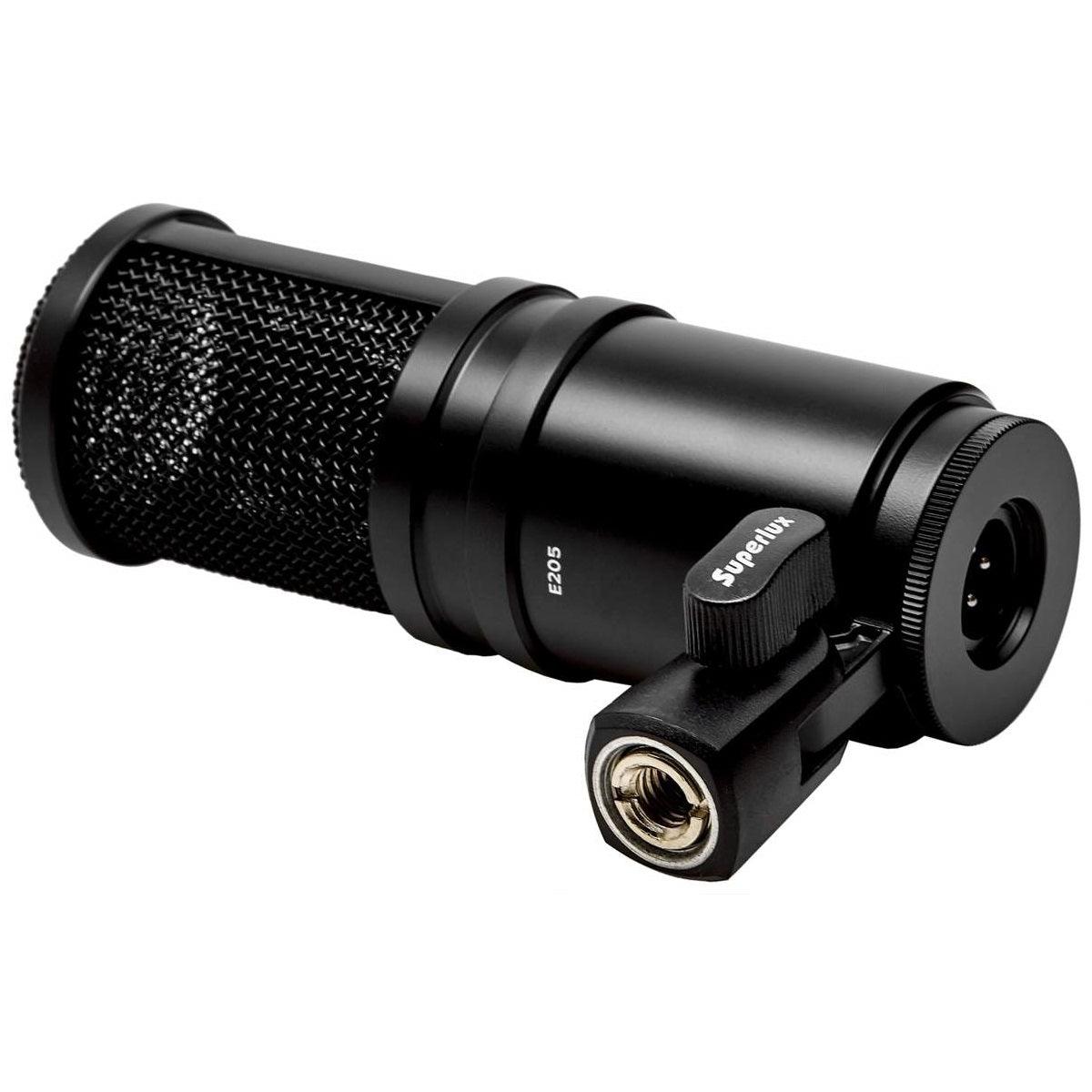 SUPERLUX E205 MICROFONO DA STUDIO A CONDENSATORE LARGO DIAFRAMMA SUPERCARDIOIDE - TechSoundSystem.com