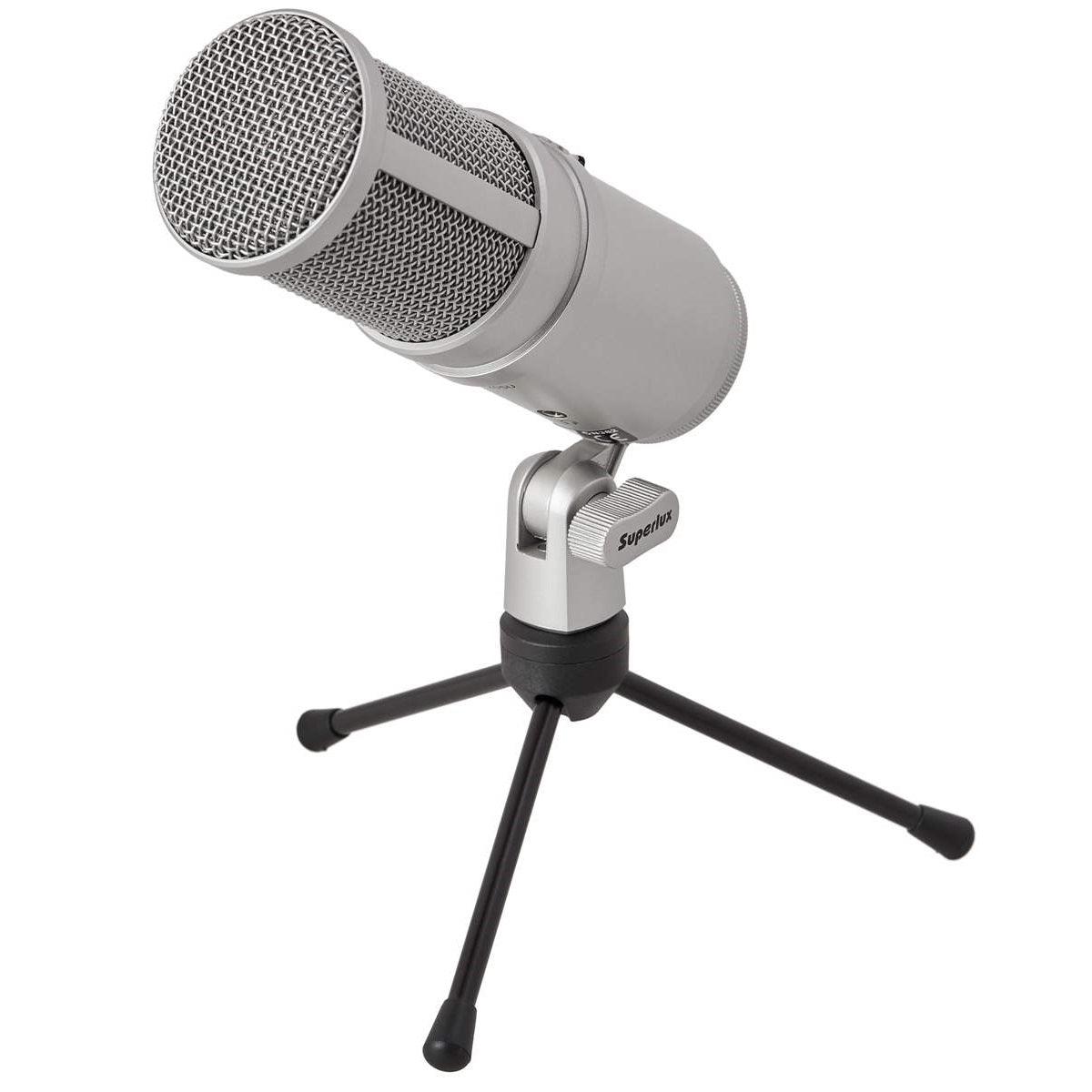 SUPERLUX E205U MICROFONO USB DA STUDIO E PODCAST A CONDENSATORE - TechSoundSystem.com