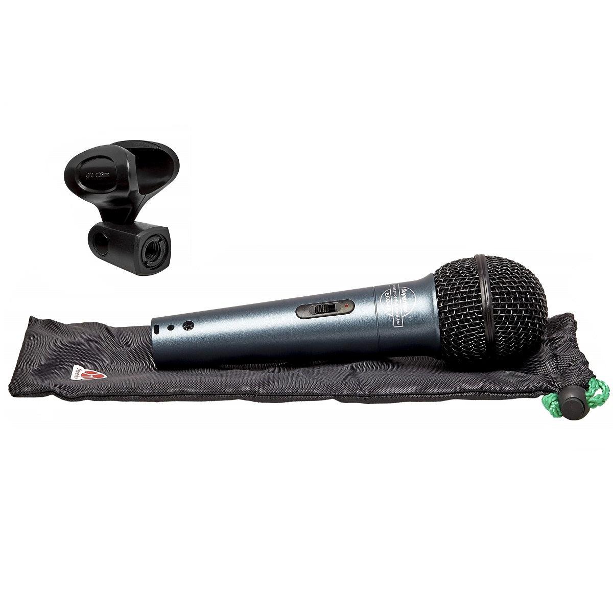 SUPERLUX ECO88S SET 6 MICROFONI DINAMICI PER VOCE CON INTERRUTTORE BORSETTA E CLAMP - TechSoundSystem.com