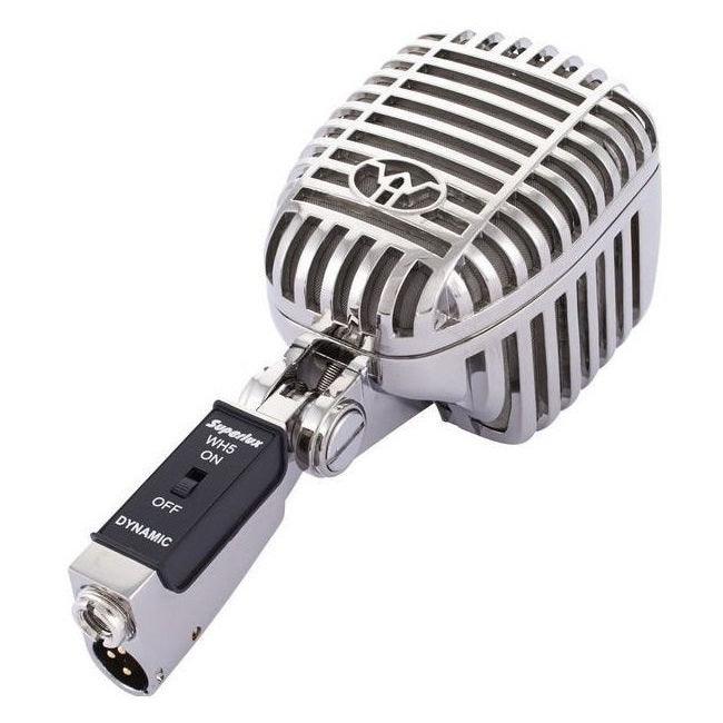 SUPERLUX WH5 MICROFONO DINAMICO CLASSICO VINTAGE CON SUPPORTO DA TAVOLO - TechSoundSystem.com
