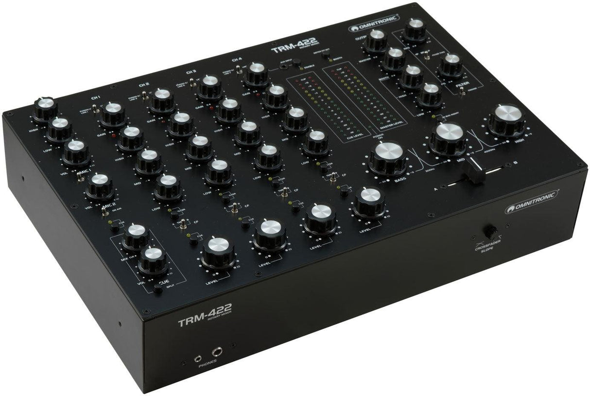 OMNITRONIC TRM422 MIXER ROTATIVO ANALOGICO 4 CANALI PER DJ - TechSoundSystem.com