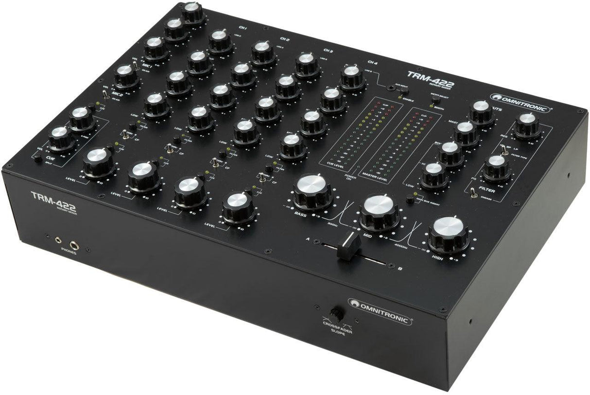 OMNITRONIC TRM422 MIXER ROTATIVO ANALOGICO 4 CANALI PER DJ - TechSoundSystem.com