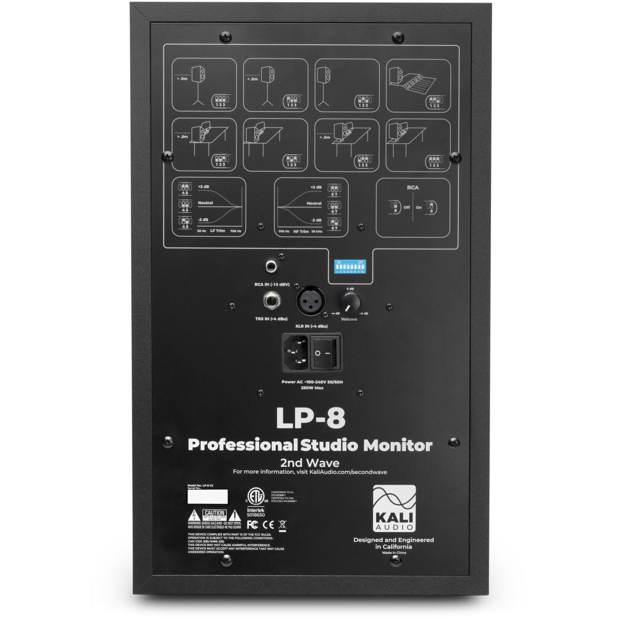 KALI AUDIO LP8 2ND WAVE MONITOR DA STUDIO ATTIVO 2 VIE 100 WATT 8" - TechSoundSystem.com