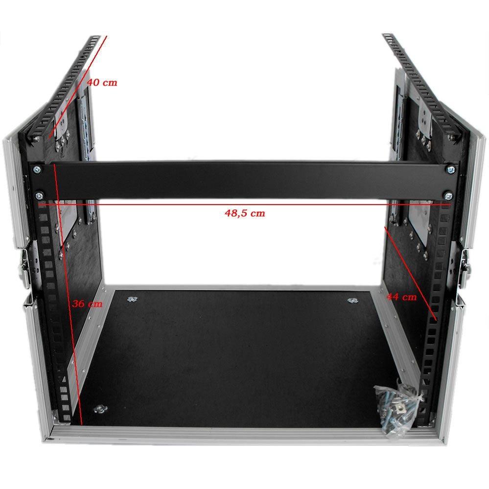 EXTREME YC8UR9M FLIGHT CASE LEGNO 10MM COMBO UNITA RACK 8U MIXER 9U 3 COPERCHI 6 CHIUSURE 2 MANIGLIE 4 RUOTE - TechSoundSystem.com