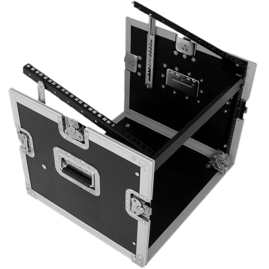 EXTREME YC8UR9M FLIGHT CASE LEGNO 10MM COMBO UNITA RACK 8U MIXER 9U 3 COPERCHI 6 CHIUSURE 2 MANIGLIE 4 RUOTE - TechSoundSystem.com