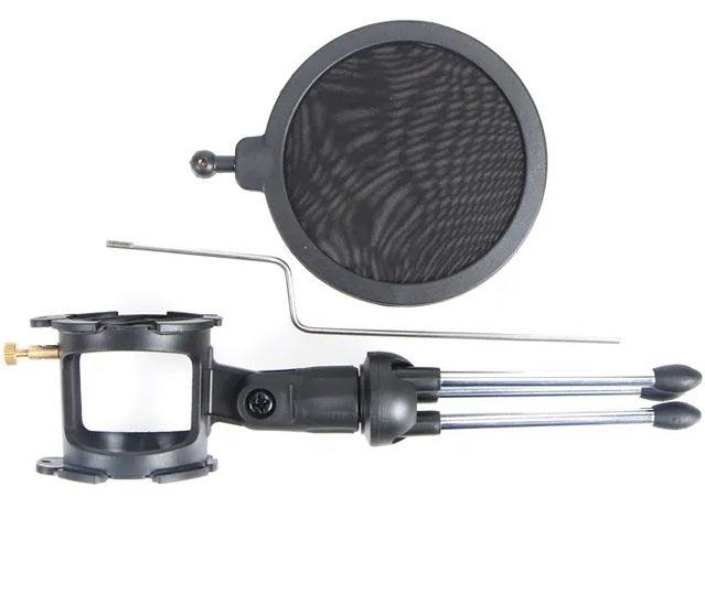 EXTREME F9 ASTA DA TAVOLO PER MICROFONO CON SUPPORTO ANTI SHOCK E FILTRO ANTI POP INTEGRATO - TechSoundSystem.com