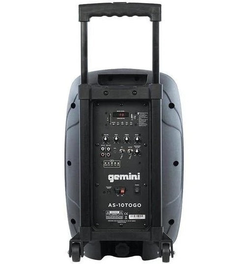 GEMINI AS-10 TOGO CASSA ATTIVA 2 VIE BLUETOOTH WOOFER 10" 1000 W CON MICROFONO E LETTORE USB - TechSoundSystem.com