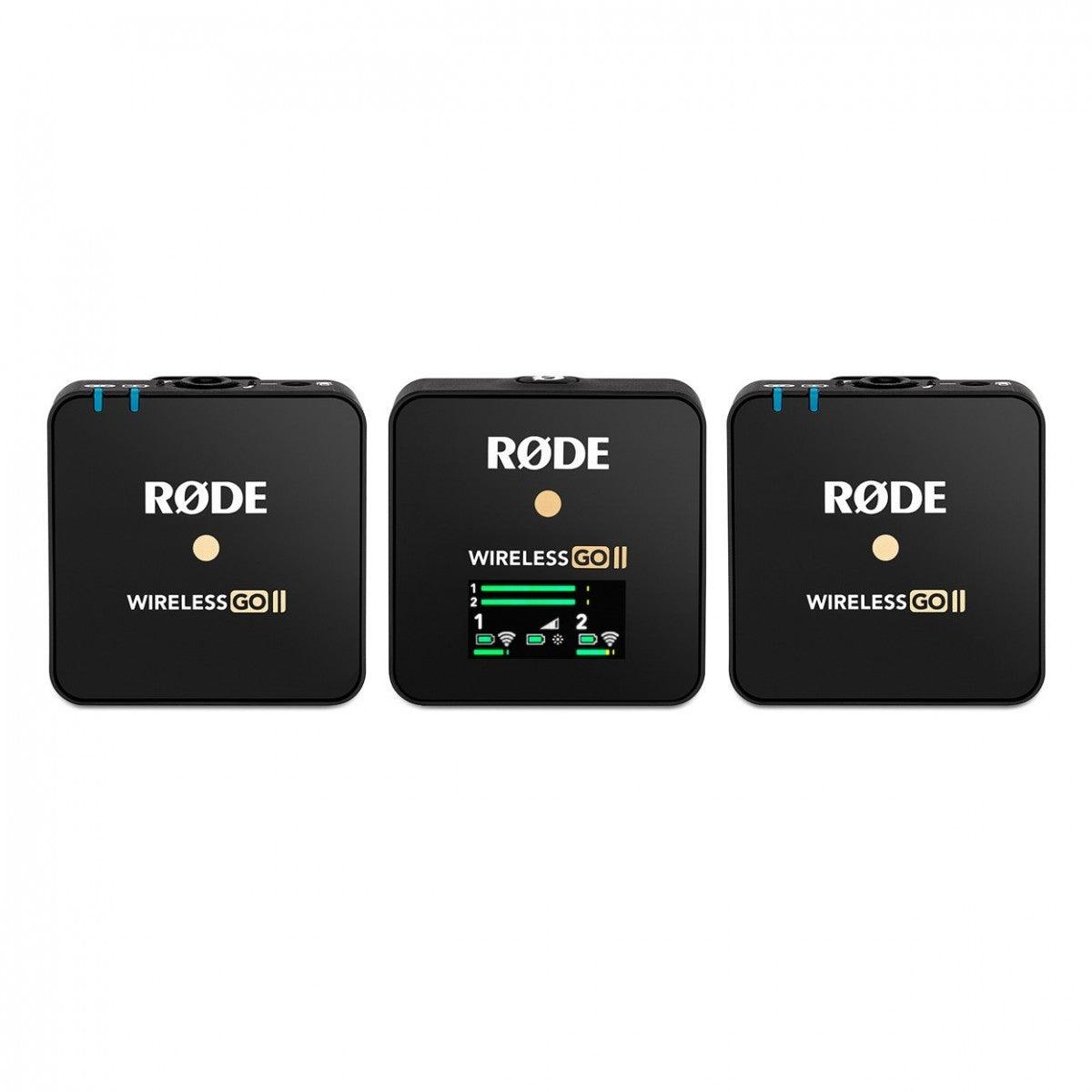 RODE WIRELESS GO II SISTEMA MICROFONICO COMPATTO 2 CANALI 2.4GHZ 128 BIT - TechSoundSystem.com