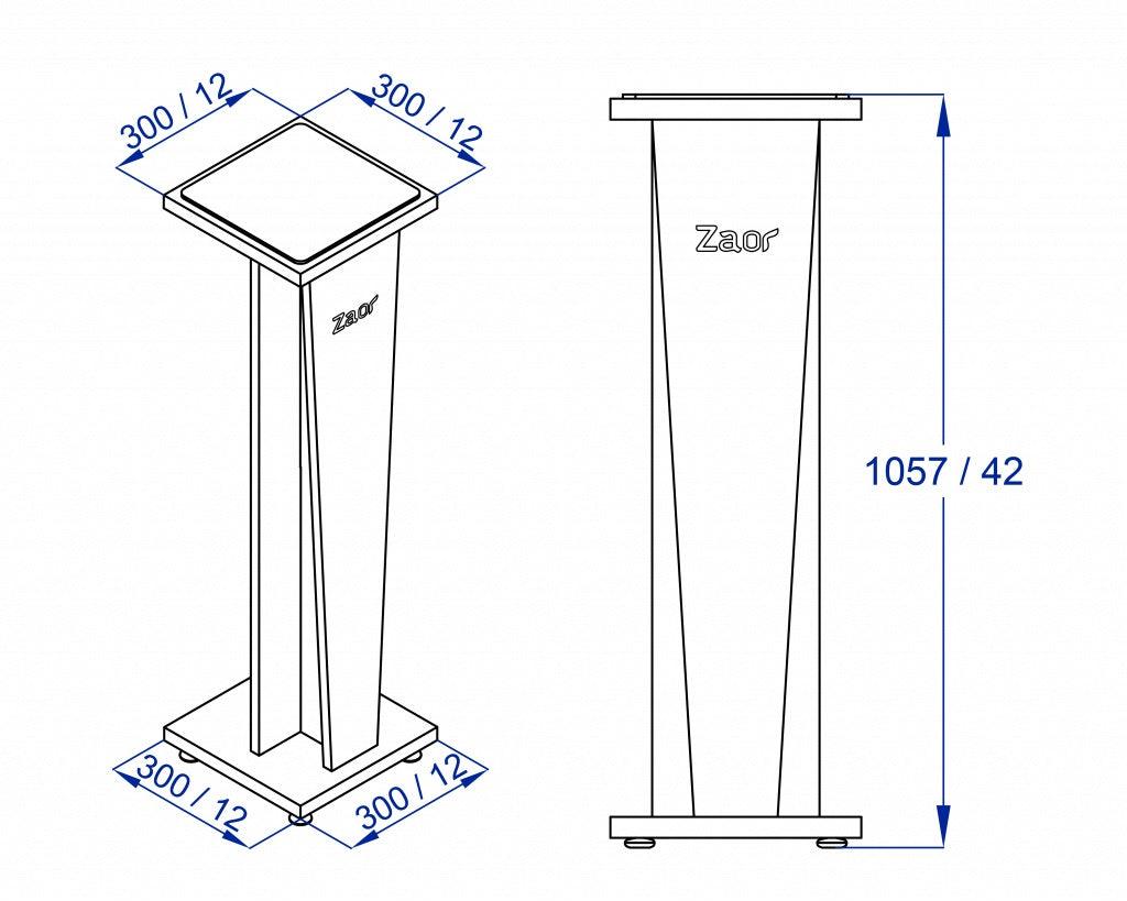 ZAOR MIZA V-STAND 42 BLACK COPPIA DI SUPPORTI DA TERRA PER MONITOR DA STUDIO - TechSoundSystem.com