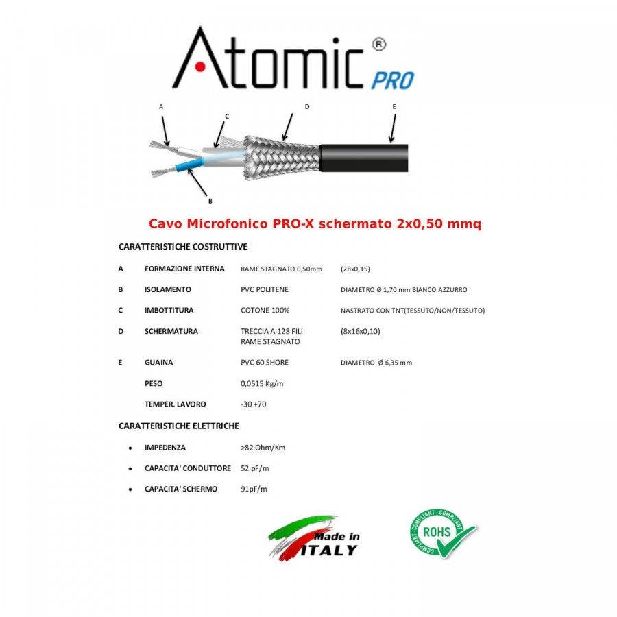 ATOMIC PRO CAVO DMX PROFESSIONALE MADE IN ITALY AL METRO IMPEDENZA 110 OHM COLORE BLU NOTTE - TechSoundSystem.com
