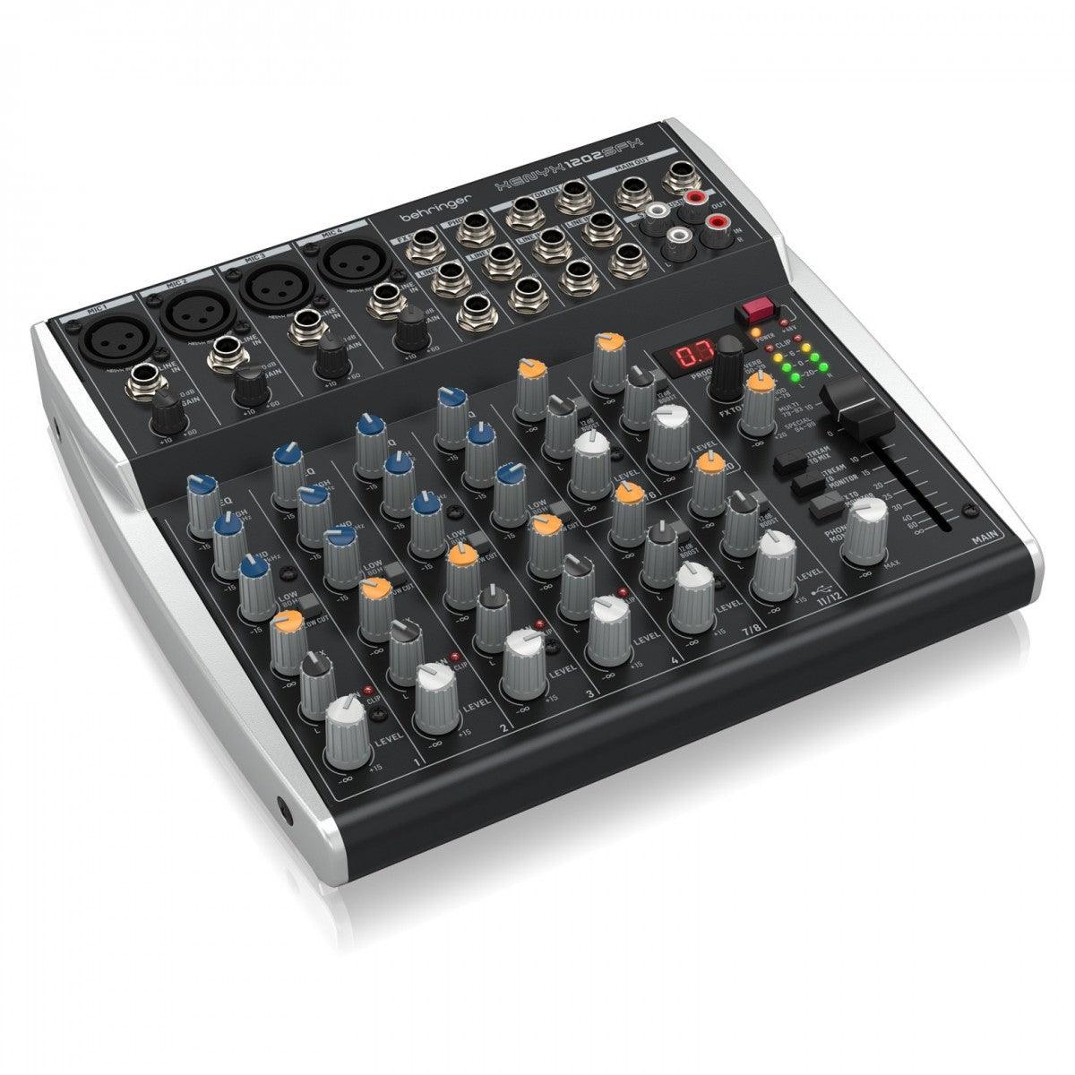 BEHRINGER XENYX 1202SFX MIXER 12 INPUT EFFETTI KLARK TEKNIK INTERFACCIA USB EX-DEMO - TechSoundSystem.com