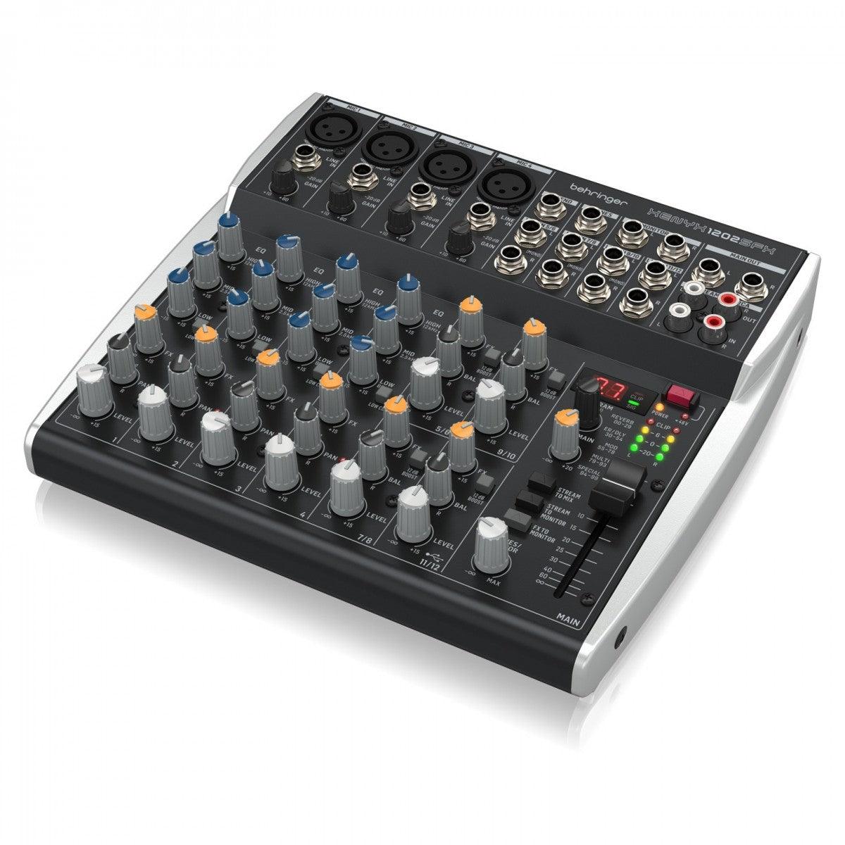BEHRINGER XENYX 1202SFX MIXER 12 INPUT EFFETTI KLARK TEKNIK INTERFACCIA USB - TechSoundSystem.com