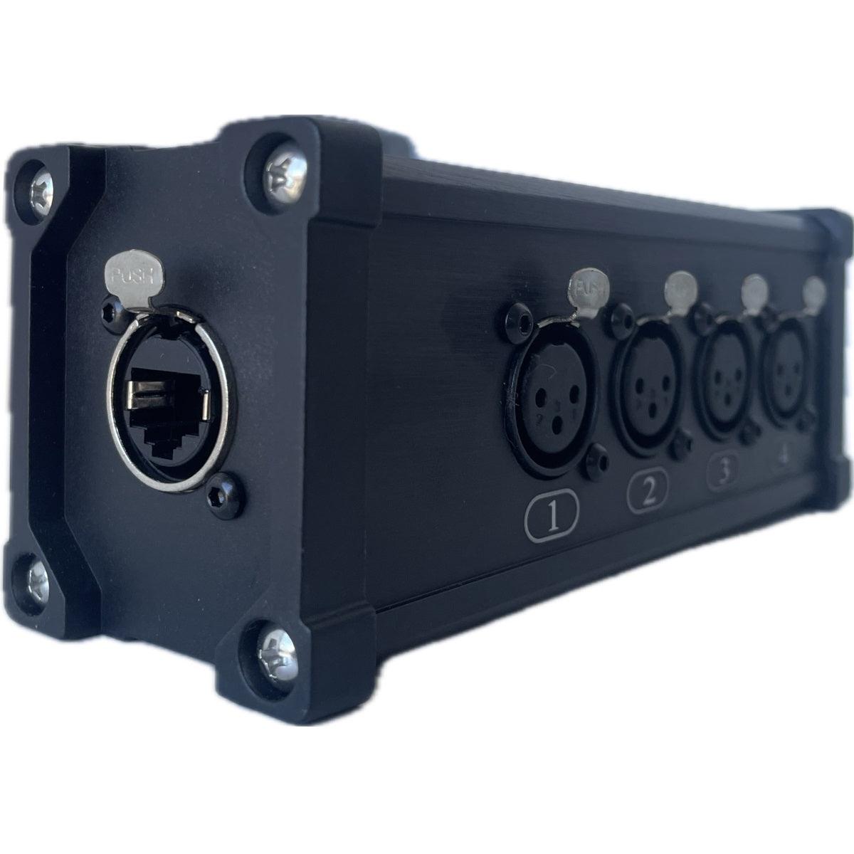 EXTREME RSAB5-4F MINI STAGEBOX EXTENDER AUDIO - DMX SU RJ45 CON 4 CONNETTORI XLR FEMMINA - TechSoundSystem.com
