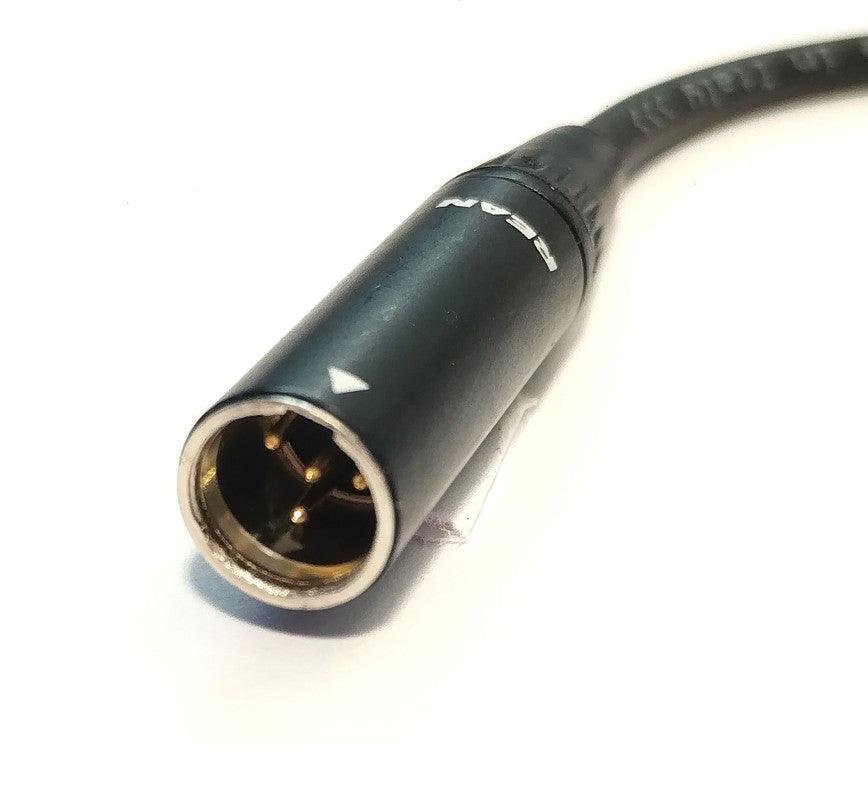 EXTREME CAVO ADATTATORE DA SHURE TQG MINI CANNON 4 POLI NEUTRIK REAN MASCHIO A MINI JACK 3.5 SENNHEISER EW MASCHIO - TechSoundSystem.com