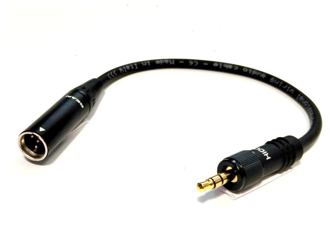 EXTREME CAVO ADATTATORE DA SHURE TQG MINI CANNON 4 POLI NEUTRIK REAN MASCHIO A MINI JACK 3.5 SENNHEISER EW MASCHIO - TechSoundSystem.com