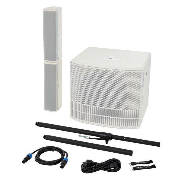 DB ES503 WHITE IMPIANTO COMPLETO ATTIVO 1000W SUBWOOFER + SATELLITI COLORE BIANCO - TechSoundSystem.com