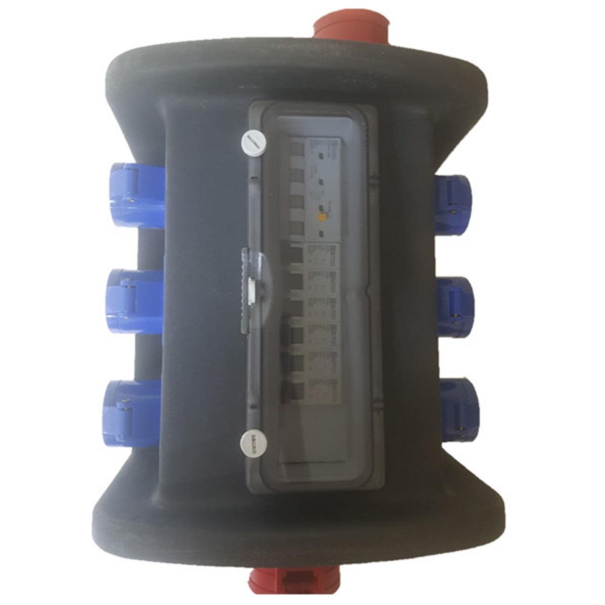 QUADRO CORRENTE POWERBOX TARTARUGA SPINA 32A 5P TRIFASE 6 PRESE CEE 16A 3P MONOFASE RILANCIO 32A PENTAPOLARE - TechSoundSystem.com