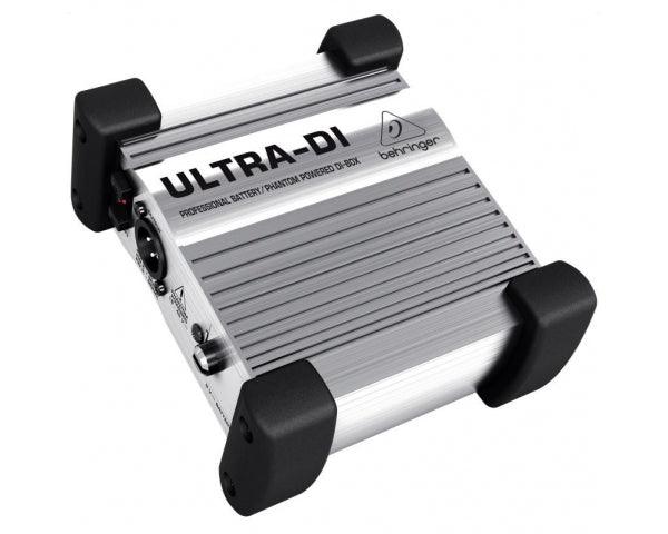 BEHRINGER DI100 DIRECT BOX ULTRA DI BOX ATTIVA A BATTERIA O ALIMENTAZIONE PHANTOM POWER +48 VOLT - TechSoundSystem.com