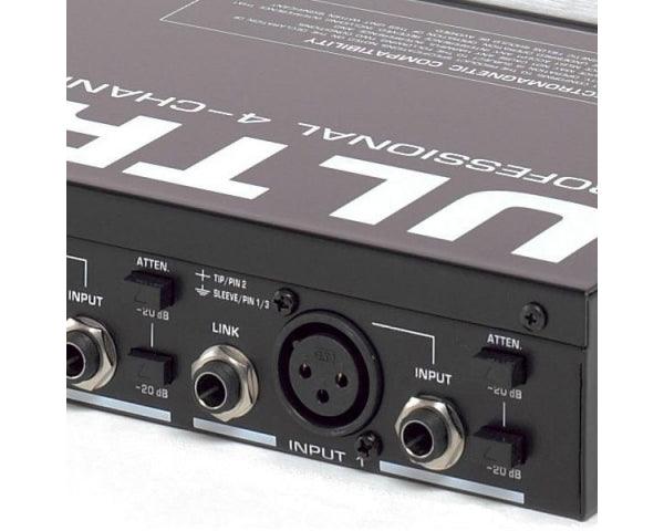 BEHRINGER DI4000-V2 DIRECT BOX ULTRA DI-BOX ATTIVA 4 CANALI UNA UNITA RACK CONVERTITORE SEGNALE JACK A XLR - TechSoundSystem.com