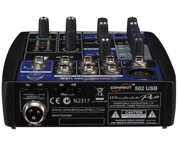 WHARFEDALE CONNECT 502USB MIXER 5 CANALI + USB BLACK - TechSoundSystem.com