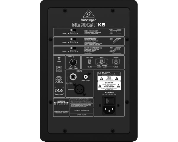 BEHRINGER NEKKST K5 STUDIO MONITOR BIAMPLIFICATO 150 WATT 5,25"+1" KRK DESIGN - TechSoundSystem.com