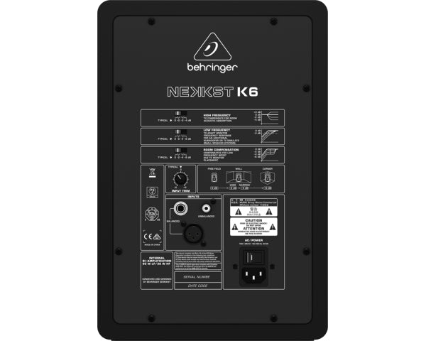 BEHRINGER NEKKST K6 STUDIO MONITOR BIAMPLIFICATO 150 WATT 6"+1" KRK DESIGN EX-DEMO - TechSoundSystem.com