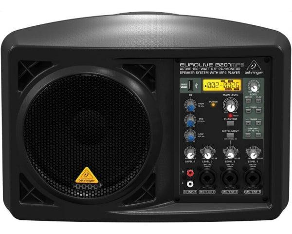 BEHRINGER B207MP3 CASSA ATTIVA MONITOR PALCO 150 WATT LETTORE MP3 / USB CON MIXER - TechSoundSystem.com
