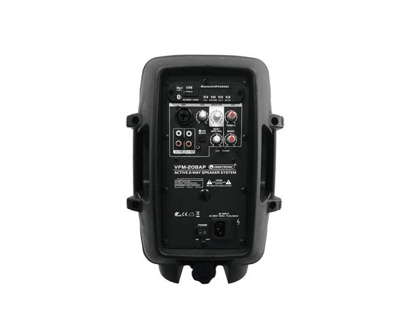 OMNITRONIC VFM-208AP CASSA ATTIVA 80W 8" + PLAYER MP3 USB / SD / BLUETOOTH INTEGRATO - TechSoundSystem.com