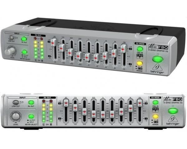 BEHRINGER FBQ800 V2 MINIFBQ EQUALIZZATORE GRAFICO 9 BANDE CON ANTIFEEDBACK - TechSoundSystem.com