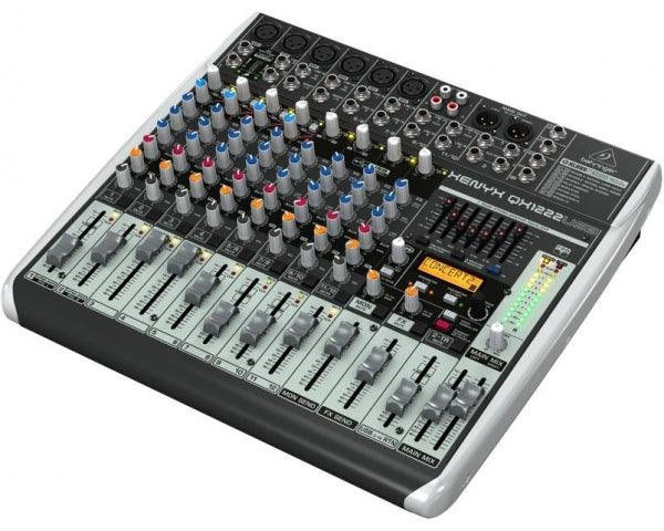 BEHRINGER XENYX QX1222-USB MIXER 16 INGRESSI 4 COMPRESSORI 4 BUS EFFETTI KLARK TEKNIK INTERFACCIA USB WIRELESS READY +48V - TechSoundSystem.com