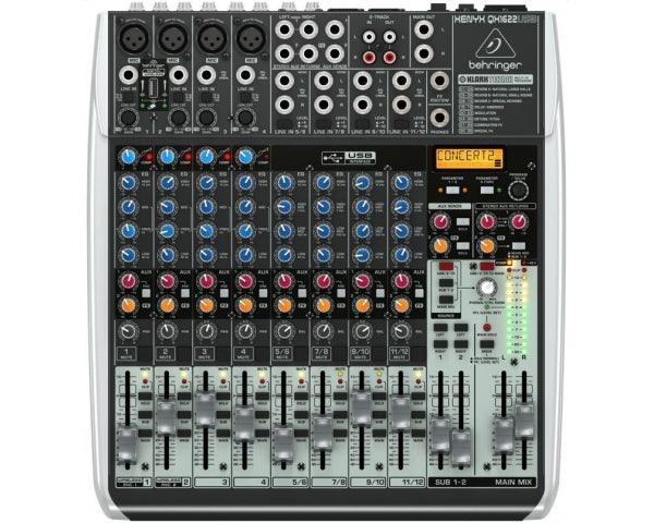 BEHRINGER XENYX QX1622-USB MIXER 16 INGRESSI 4 COMPRESSORI 2/2 BUS EFFETTI KLARK TEKNIK INTERFACCIA USB WIRELESS READY +48V - TechSoundSystem.com
