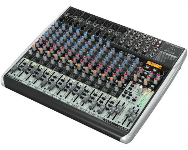 BEHRINGER XENYX QX2222-USB MIXER USB 22 INGRESSI 8 COMPRESSORI 2 BUS EFFETTI KLARK TEKNIK WIRELESS READY +48V - TechSoundSystem.com