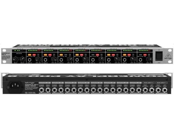 BEHRINGER HA8000-V2 POWERPLAY-PRO AMPLIFICATORE CUFFIE 8 CANALI NUOVA VERSIONE BASSO RUMORE E CONSUMO MAGGIORE RISPOSTA - TechSoundSystem.com
