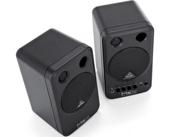 BEHRINGER MS16 COPPIA DI MONITOR SPEAKER ATTIVI 16 WATT + CAVI AUDIO - TechSoundSystem.com