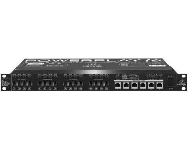 BEHRINGER P16I POWERPLAY MODULO INGRESSO 16 CANALI ANALOGICI 2X8 OTTICI/ADAT 16X P16M ETHERNET CAT5 RJ45 - TechSoundSystem.com