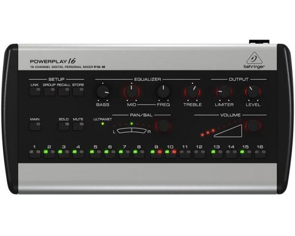 BEHRINGER P16M POWERPLAY MIXER PERSONAL MONITOR 16 CANALI DIGITALE - TechSoundSystem.com