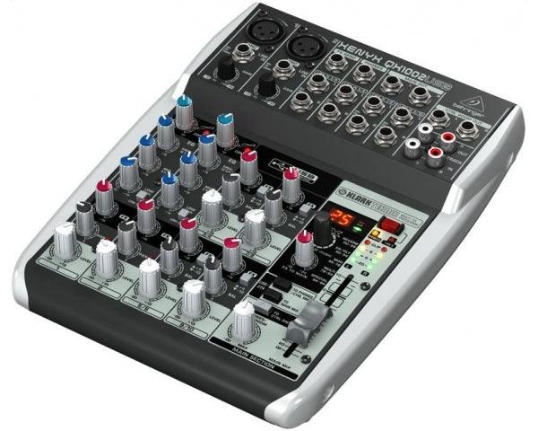 BEHRINGER QX-1002USB MIXER 10 INGRESSI EFFETTI KLARK TEKNIK 2 COMPRESSORI +48V INTERFACCIA USB - TechSoundSystem.com