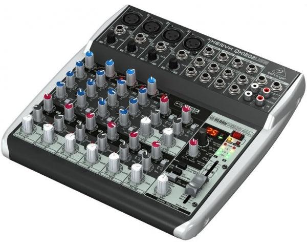 BEHRINGER QX1202USB MIXER 12 INGRESSI 4 COMPRESSORI EFFETTI KLARK TEKNIK PHANTOM POWER +48V INTERFACCIA AUDIO USB - TechSoundSystem.com