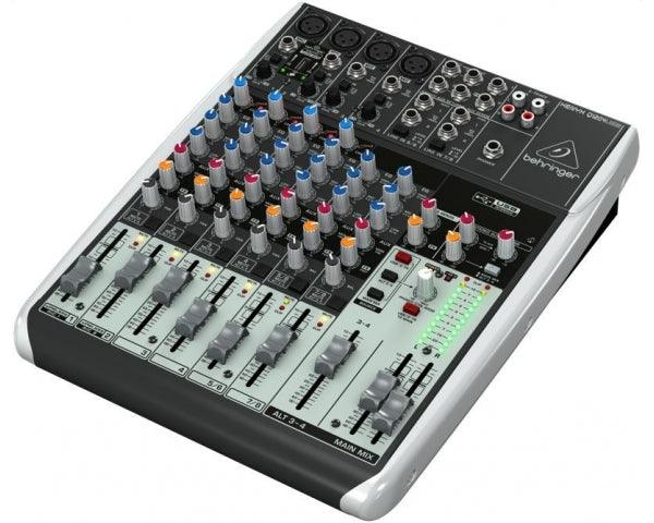 BEHRINGER XENYX Q1204-USB MIXER 12 INGRESSI 2/2 BUS 4 COMPRESSORI +48V INTERFACCIA AUDIO USB WIRELESS READY - TechSoundSystem.com