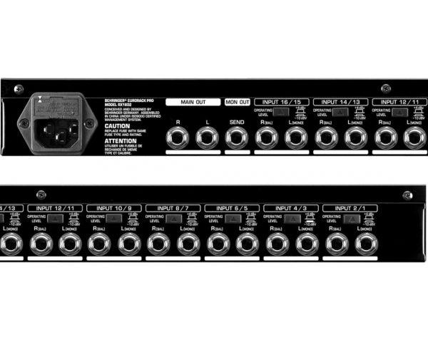BEHRINGER RX1602 EURORACK MIXER DI LINEA PASSIVO 16 INGRESSI A RACK 2 CANALI USCITA RX-1602 - TechSoundSystem.com