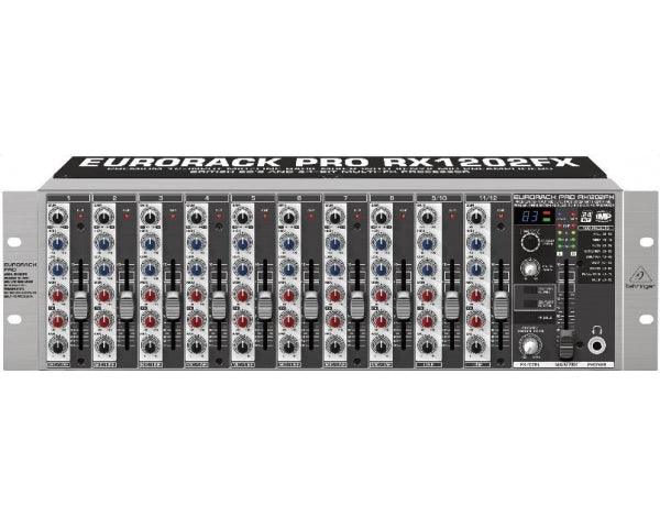 BEHRINGER RX1202FX V2 EURORACK PRO MIXER 12 CANALI 3U RACK EFFETTI 24 BIT - TechSoundSystem.com