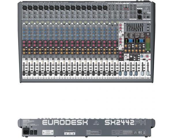 BEHRINGER SX2442FX-PRO MIXER EURODESK 24 CANALI 4 BUS DOPPIO PROCESSORE EFFETTI - TechSoundSystem.com