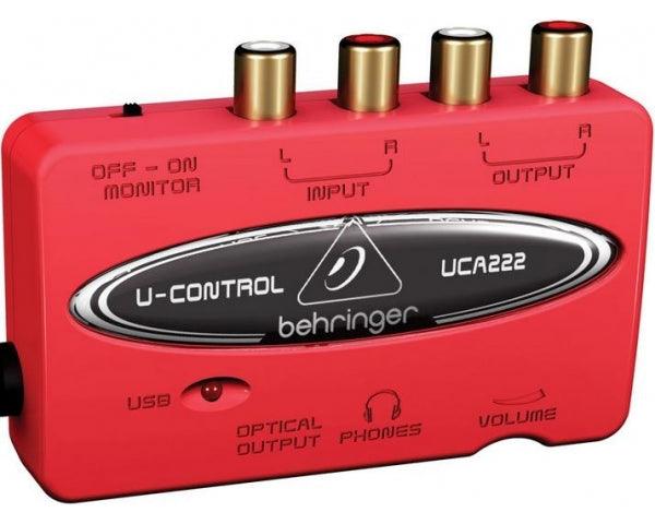 BEHRINGER UCA222 U-CONTROL INTERFACCIA AUDIO USB ROSSA 48KHZ + USCITA OTTICA S/PDIF + SOFTWARE - TechSoundSystem.com