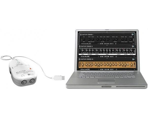 BEHRINGER UCG102 GUITAR LINK INTERFACCIA DA USB A/D 16BIT 3 SAMPLING RATE PC MAC A COLLEGAMENTO CHITARRA E CUFFIE - TechSoundSystem.com