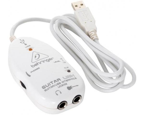 BEHRINGER UCG102 GUITAR LINK INTERFACCIA DA USB A/D 16BIT 3 SAMPLING RATE PC MAC A COLLEGAMENTO CHITARRA E CUFFIE - TechSoundSystem.com
