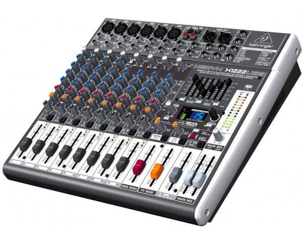BEHRINGER XENYX X1222USB MIXER 16 INGRESSI USB EFFETTI COMPRESSORI EQUALIZZATORE 7 BANDE - TechSoundSystem.com