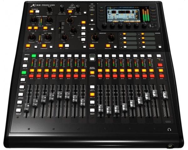 BEHRINGER X32 PRODUCER MIXER DIGITALE 40 CANALI 25 BUS 16 PREAMPLIFICATORI MICROFONICI MIDAS 2 AES50 KLARK TEKNIK SUPERMAC IPAD - TechSoundSystem.com