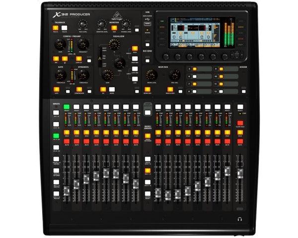 BEHRINGER X32 PRODUCER MIXER DIGITALE 40 CANALI 25 BUS 16 PREAMPLIFICATORI MICROFONICI MIDAS 2 AES50 KLARK TEKNIK SUPERMAC IPAD - TechSoundSystem.com